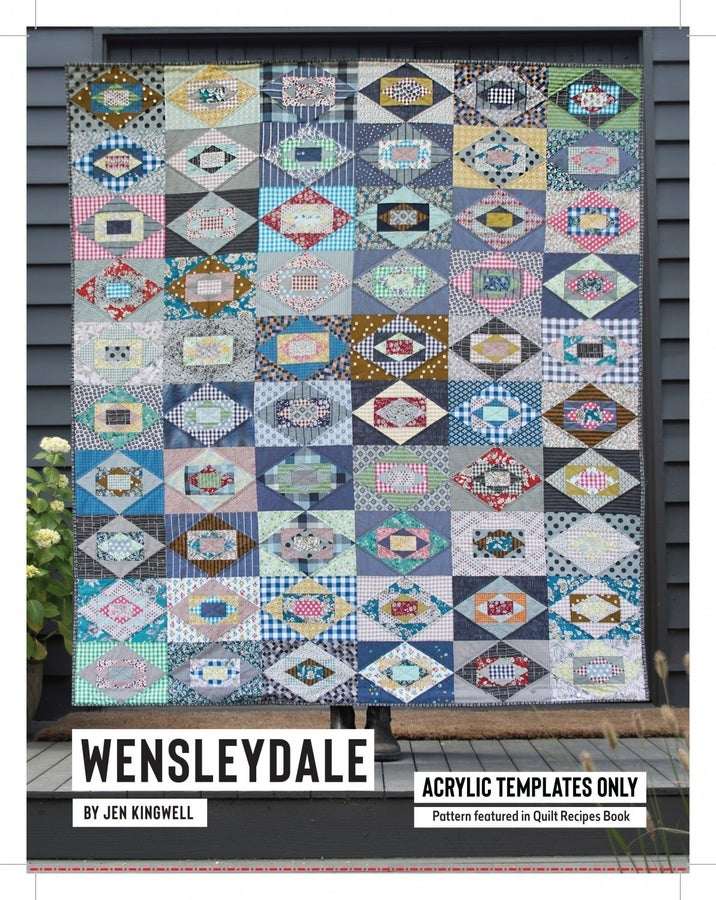Wensleydale Acrylic Template for quilt making by Jen Kingwell, acrylic template set only without pattern or instructions