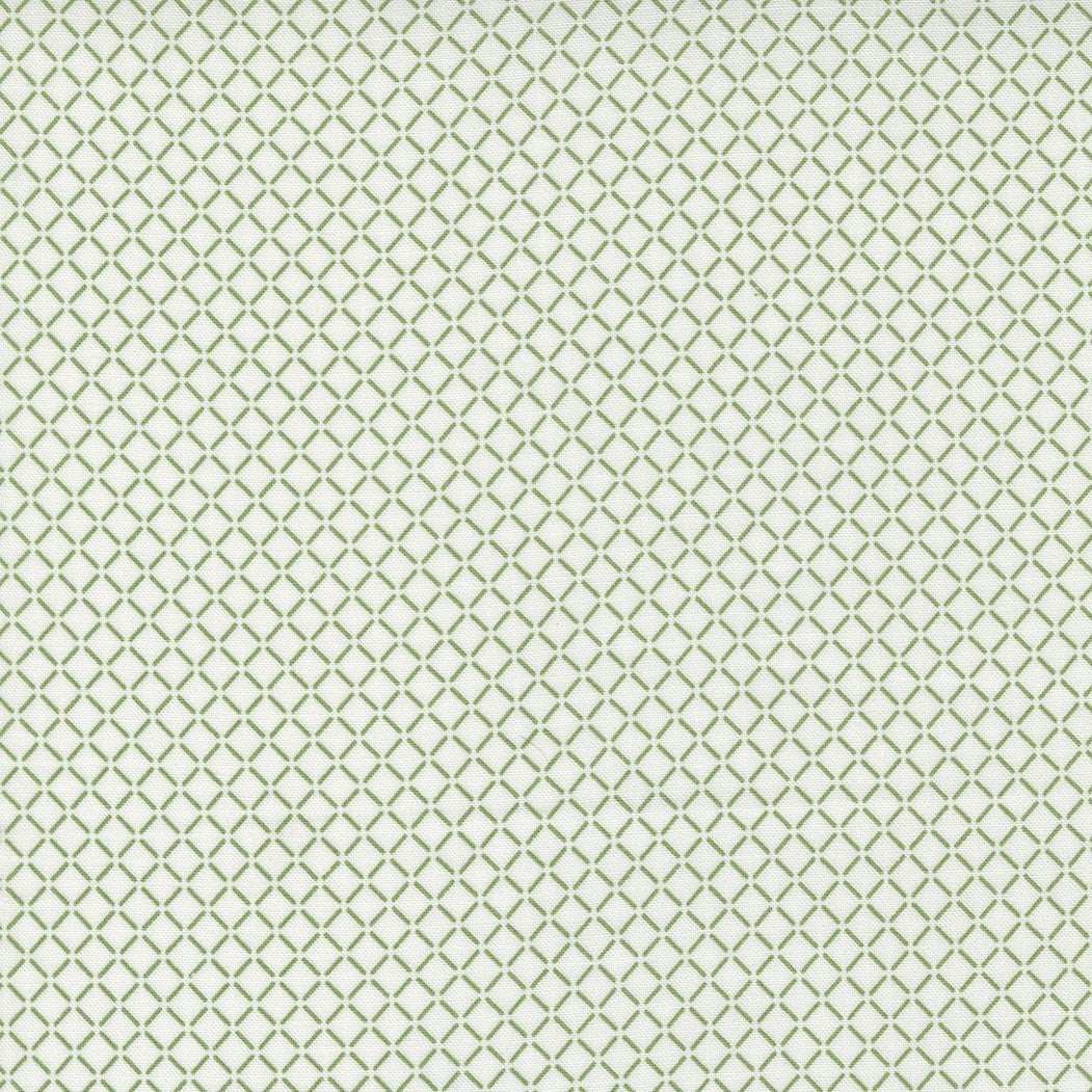 Nantucket Summer cream fabric with green sail check plaid by Camille Rosekelly for Moda