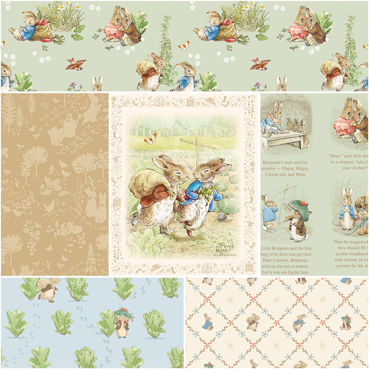 Peter Rabbit™ and Benjamin Bunny™ from Riley Blake Designs – Bella Rose ...