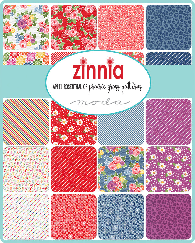 Zinnia by April Rosenthal of Prairie Grass Patterns for Moda Fabrics