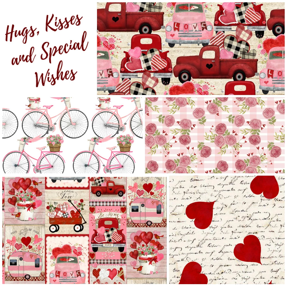 Hugs, Kisses & Special Wishes by 3 Wishes Fabric