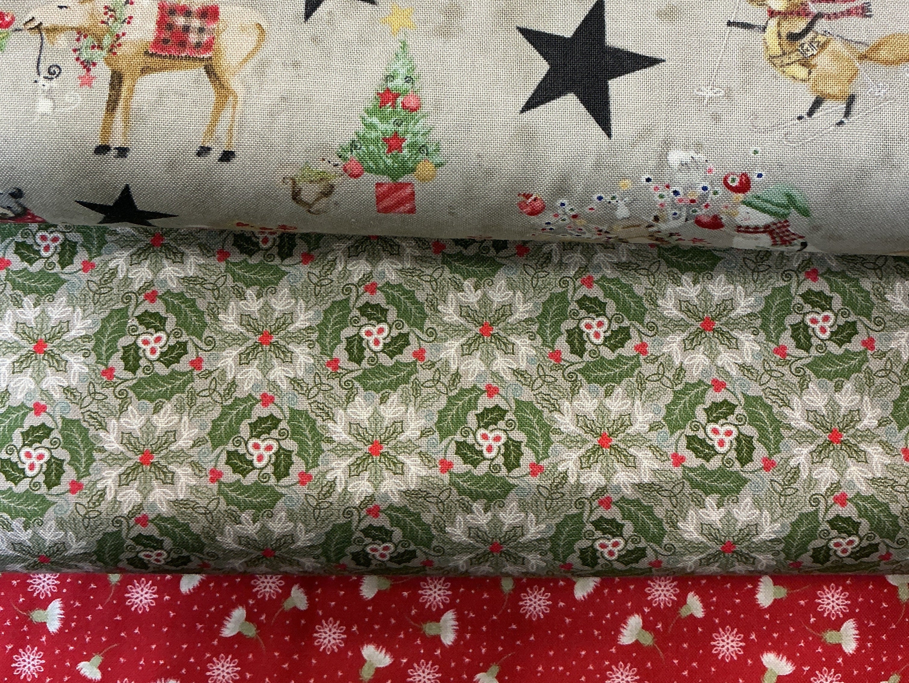 3 Yard Quilt Bundle featuring three coordinating fabrics for quilting and sewing projects
