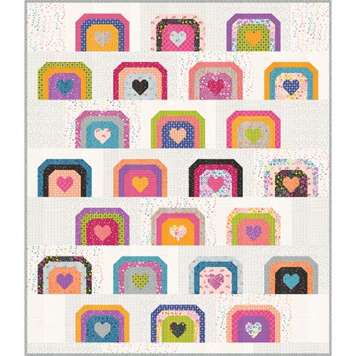 Bright Hope Quilt Kit by Chrissy Lux featuring Maker’s Delight 56.5x65.5 inch pre-order sewing kit with 24 fat quarters and pattern