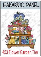 Pakaroo Panel Flower Tier large floral design on off-white canvas panel for bags and pillows