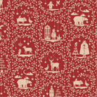 Merry Little Christmas Paperscenes Burgundy by TILDA vintage Christmas design