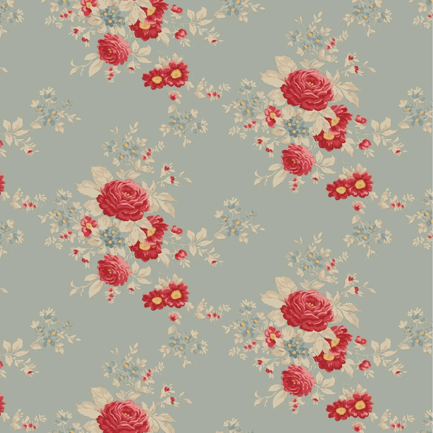 Merry Little Christmas Carol Duckegg fabric by TILDA with Nordic vintage design