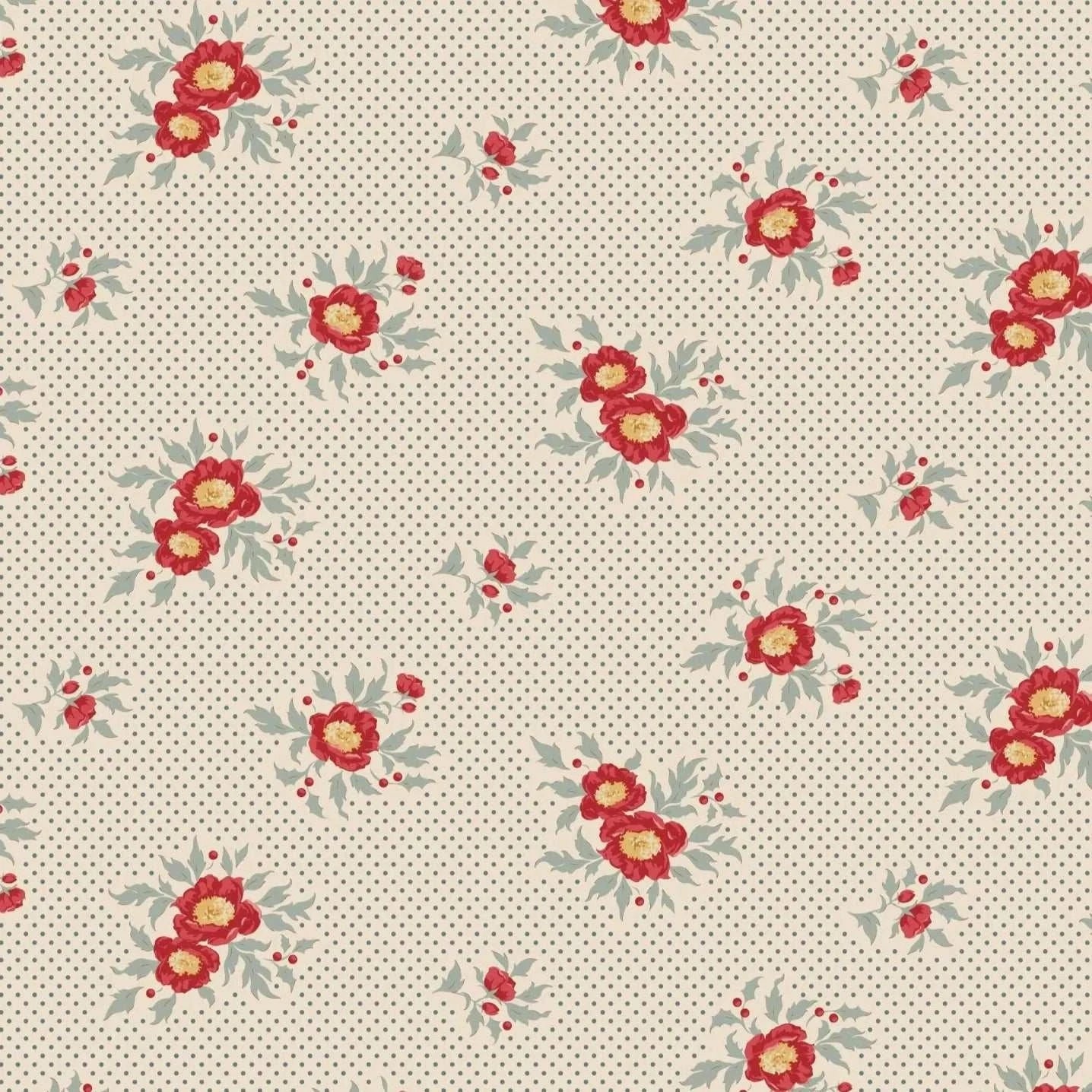 Merry Little Christmas Joy Blue fabric by TILDA with Nordic vintage design