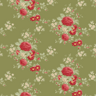 Merry Little Christmas Carol Moss fabric from TILDA Nordic inspired vintage Christmas collection