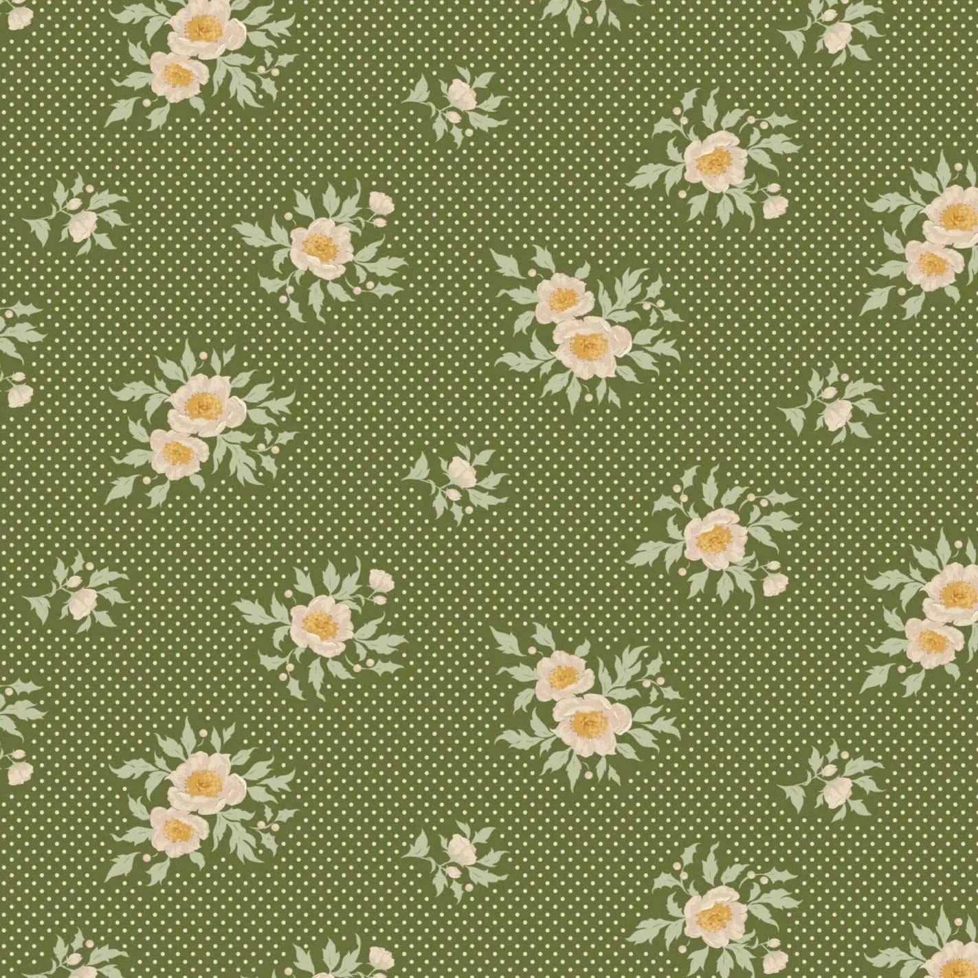 Merry Little Christmas Joy Pine fabric from TILDA Nordic inspired vintage Christmas collection