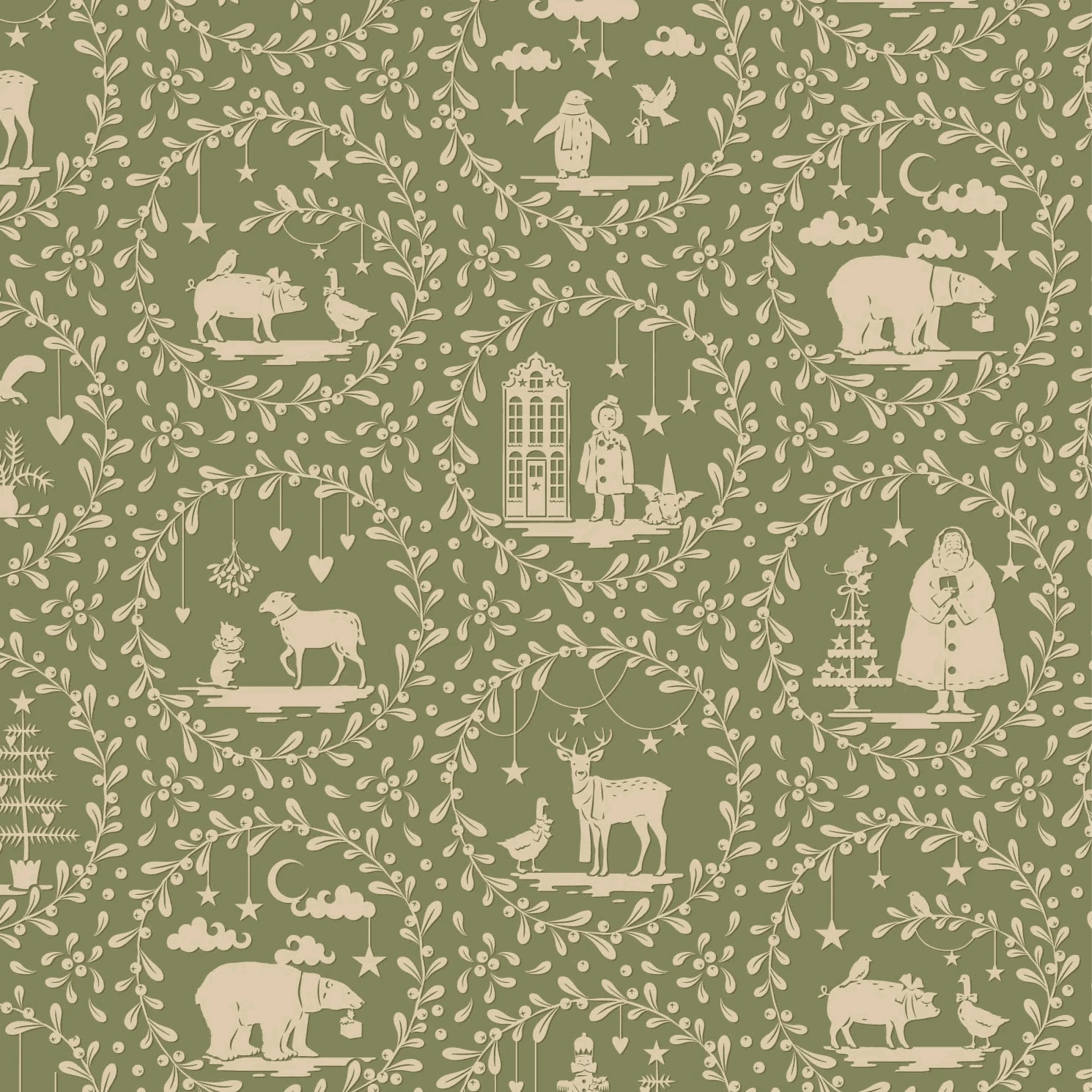 Merry Little Christmas Paperscenes Artichoke collection by TILDA with Nordic vintage design