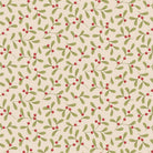 Merry Little Christmas Mistletoe Cream fabric by TILDA with vintage Nordic Christmas design