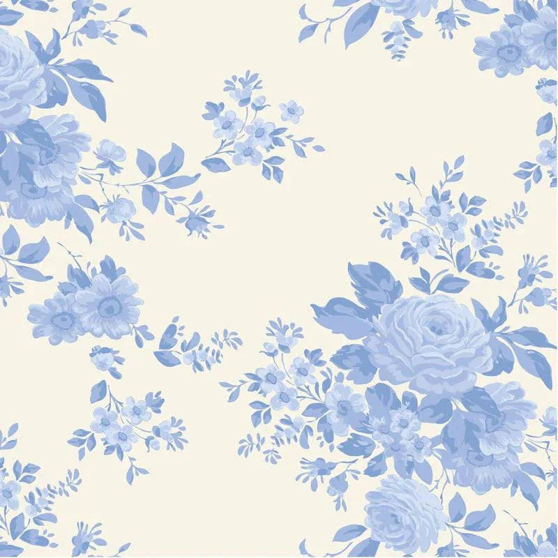 Something Blue by TILDA Carol pale blue cream fabric pattern for quilting and crafts