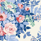 Something Blue Whimsyflower Cream fabric by TILDA with floral pattern, sold in 1/2 yard increments
