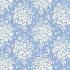 Something Blue Picnic Sky Cream fabric by TILDA with blue and white floral patterns