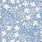 Something Blue Bushbloom Blue Cream fabric by TILDA, floral quilt fabric design