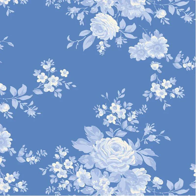 Something Blue by TILDA Carol Night Cornflower fabric with blue floral patterns