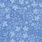 Something Blue Bushbloom Cornflower fabric by TILDA in blue floral pattern, sold in 1/2 yard increments