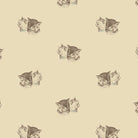 Hazelmont Farm Shirtings animal inspired oatmeal fabric by Max and Louise, sold in 1/2 yard increments