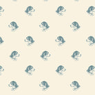 Hazelmont Farm Shirtings fabric by Max and Louise featuring classic animal designs in soft lagoon blue, sold in half-yard increments