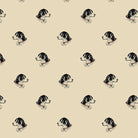 Hazelmont Farm Shirtings fabric by Max and Louise featuring traditional animal-inspired design in Roy Black color sold by half-yard increments