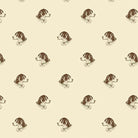Hazelmont Farm Shirtings Max and Louise Roy Chocolate fabric with animal prints sold by half yard