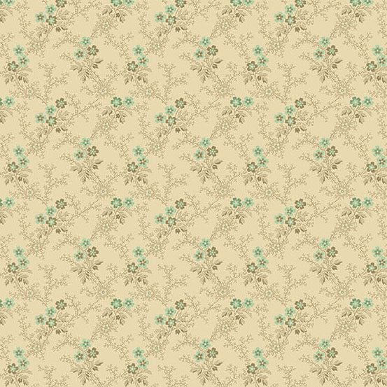 Hazelmont Farm Shirtings fabric by Max and Louise featuring animal-inspired traditional quilt designs in pistachio color