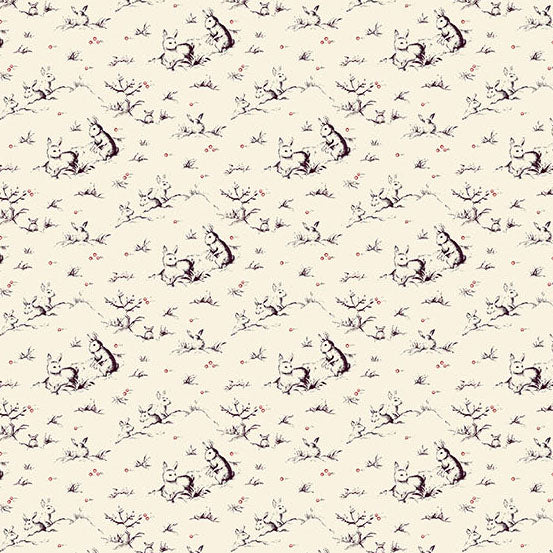 Hazelmont Farm Shirtings fabric by Max and Louise featuring traditional animal-inspired patterns in black and white designs