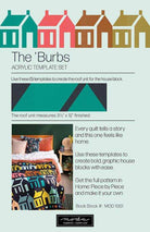 The Burbs Template Set by Moda for precise quilt block cutting and piecing