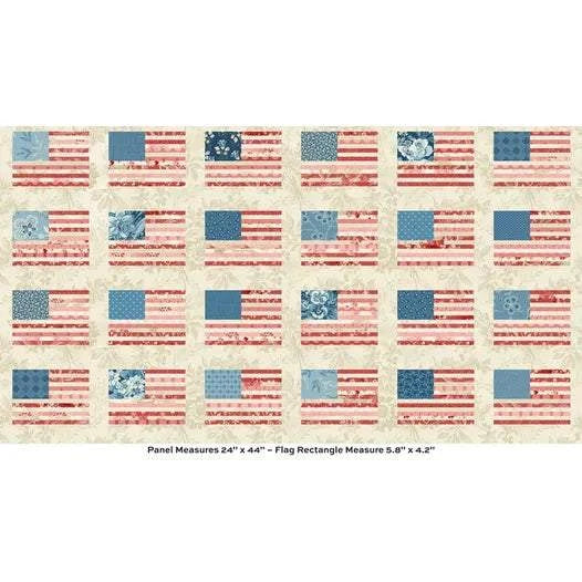 Stars and Stripes Multi Quilt Panel 24x44 patriotic quilt design by Edyta Sitar