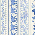 Something Blue Blenders by TILDA blue floral fabric with border stripes sold by the half yard