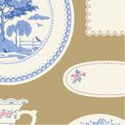 TILDA Something Blue Blenders Labels & Ornaments Ochre fabric half yard pre-order