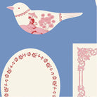 Something Blue Blenders fabric by TILDA with blue labels and ornaments pattern