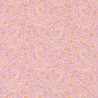 Cannon Beach Aberdeen Paisley Sweet Pea fabric by Crystal Manning in coral and aqua floral pattern
