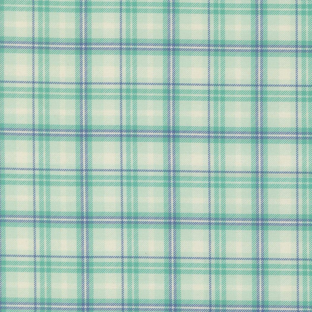 Cannon Beach Plaid Aqua fabric by Crystal Manning for Moda Fabrics in 1/2 yard increments