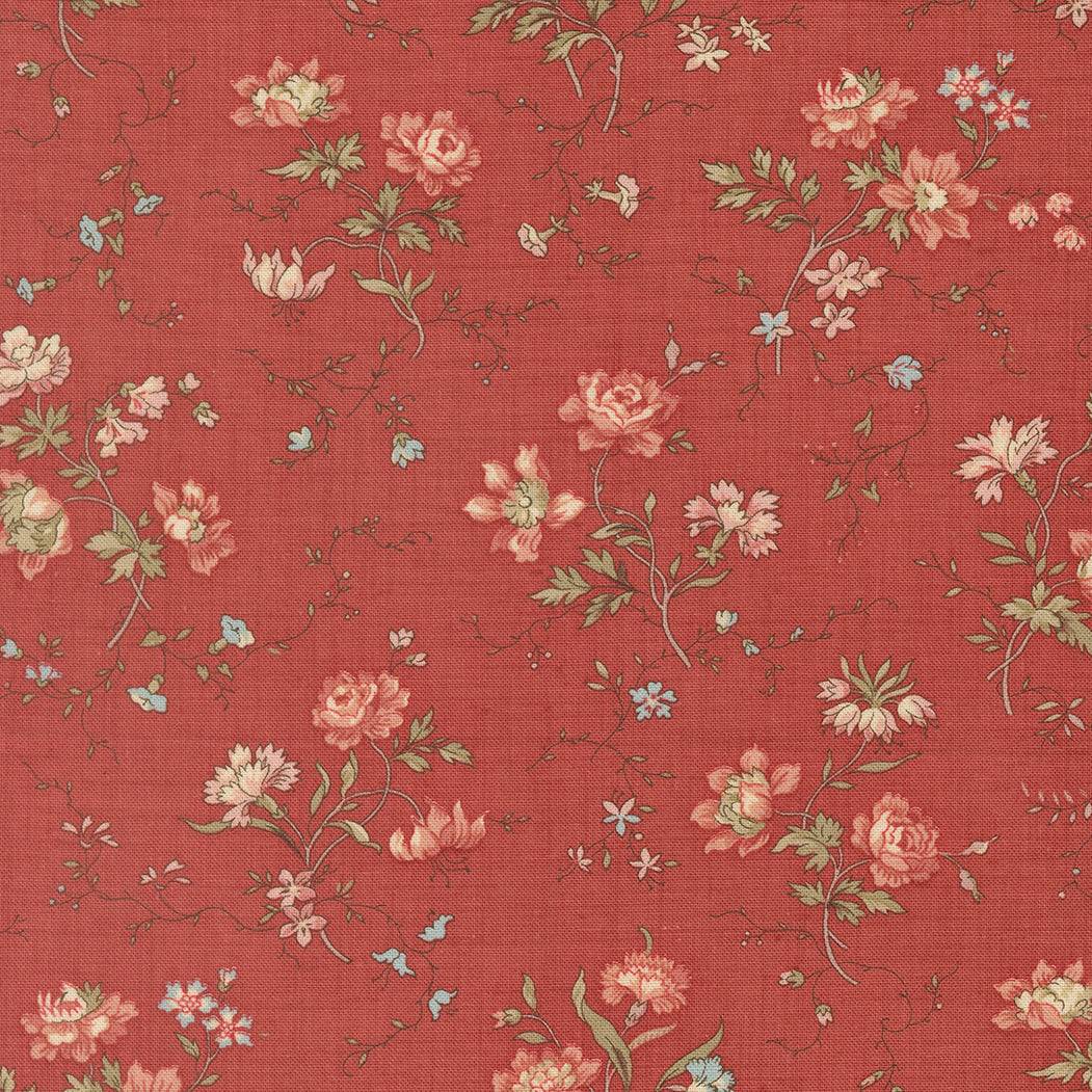 Fleur De Paris Parterre Florals Garance fabric by French General for Moda Fabrics in soft pearl with 19th-century floral prints