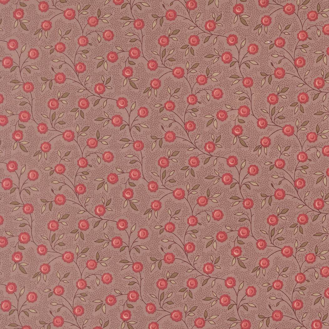 Fleur De Paris Topiare Florals Lavender fabric by French General for Moda Fabrics in soft pearl background