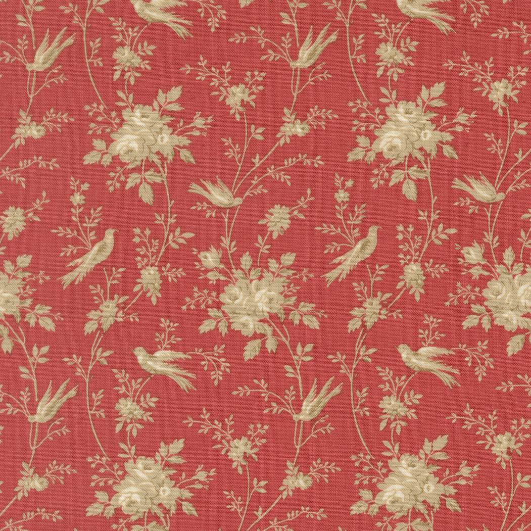 Fleur De Paris Oiseaux Florals Garance fabric by French General for Moda Fabrics on pearl background