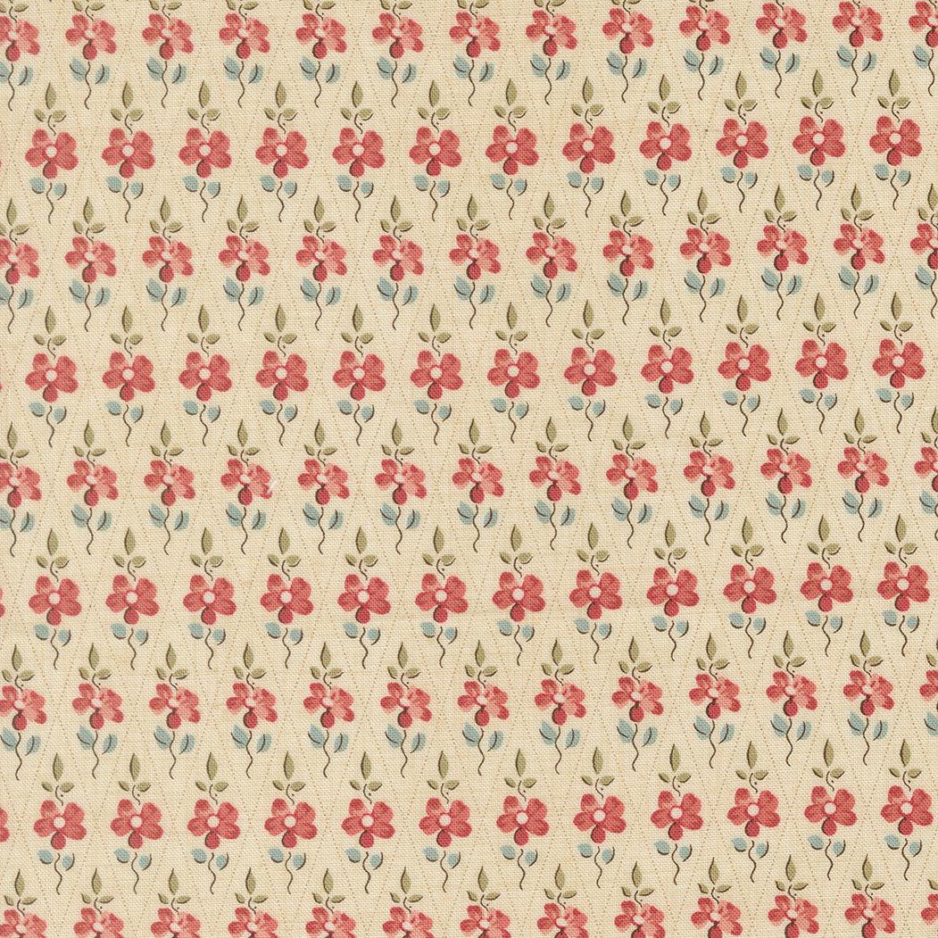 Fleur De Paris Paquerette Checks and Plaids fabric with pearl background by French General for Moda Fabrics