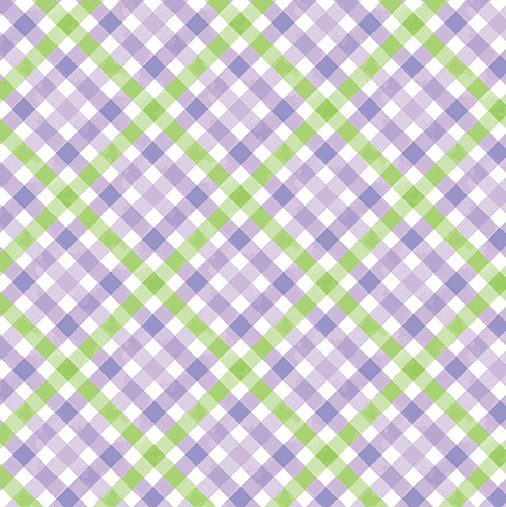 Cottontail Farms purple and green plaid cotton fabric by Benartex, perfect for quilting and home decor