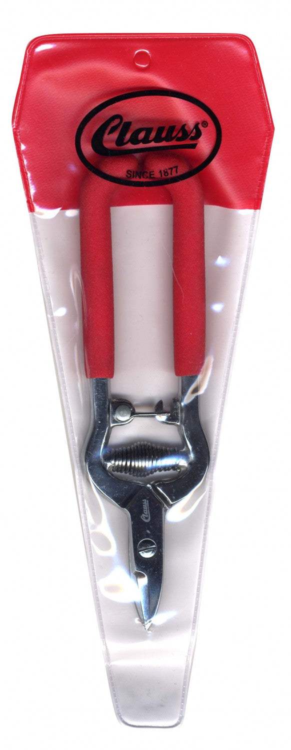 Clauss Rag Quilt Scissor 6.5in hot forged shears with red cushion grips in packaging