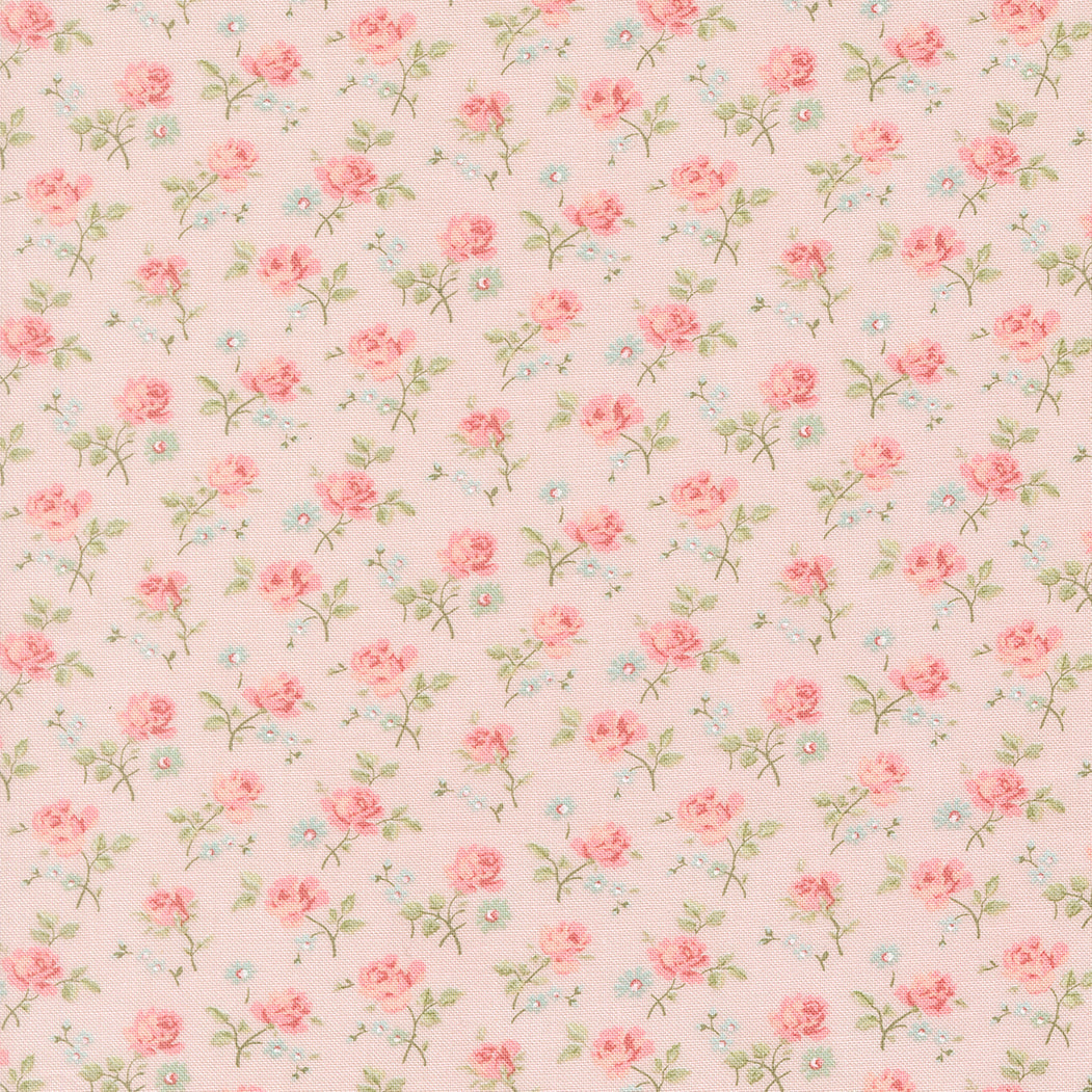 Abide Field Floral pink fabric by Brenda Riddle for Moda Fabrics, sold in half-yard increments