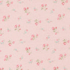 Abide Small Floral Pink fabric by Brenda Riddle Designs, vintage floral pattern in soft pink for calming quilting projects
