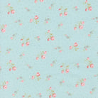 Abide Small Floral light blue fabric by Brenda Riddle for Moda Fabrics, vintage floral print sold by half yard