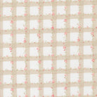 Abide Floral Plaid Gingham fabric in stone color by Brenda Riddle Designs for Moda Fabrics