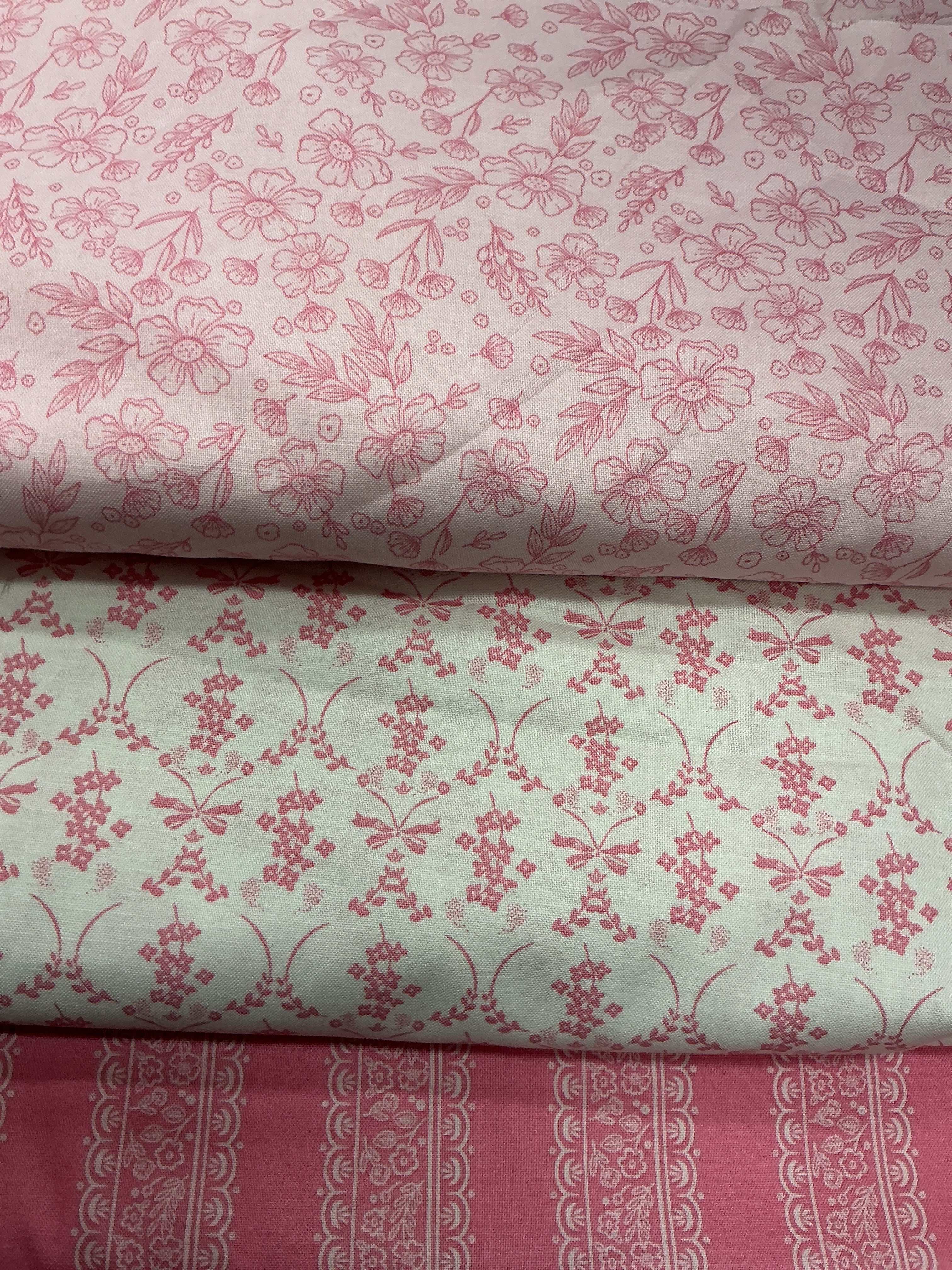 3 Yard Quilt Bundle of three coordinating Bella Rose Quilts fabrics for sewing and quilting projects