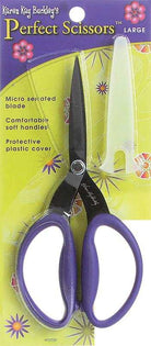 Karen Kay Buckley 7-3/4 inch perfect scissors with cushioned handle and serrated blade for fabric cutting