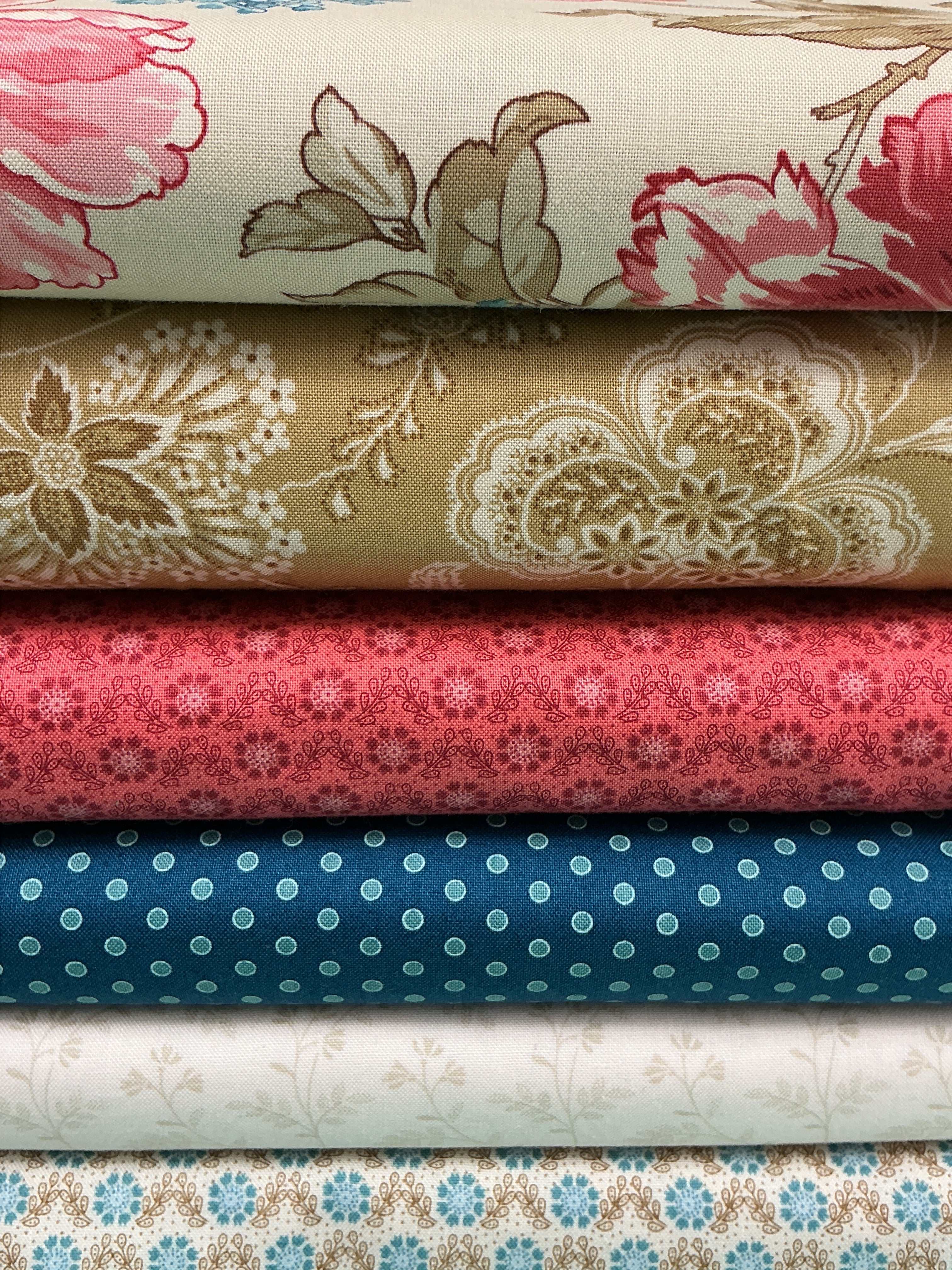 Six-Pack Party Bundle with six colorful half-yard fabric cuts for quilting projects