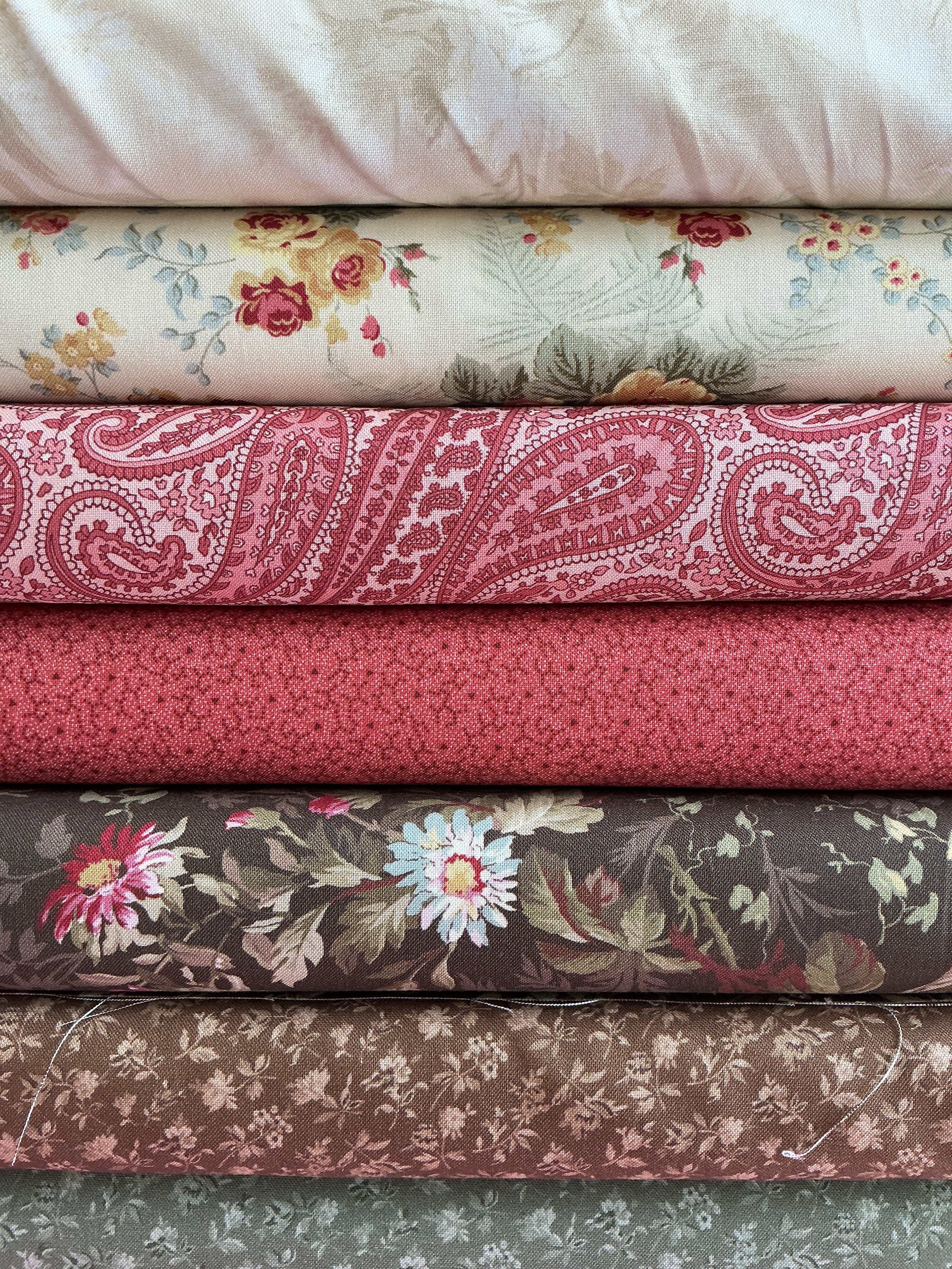 Fabric bundle for Six-Pack Party Bundle quilting project with seven coordinating 20-inch cuts