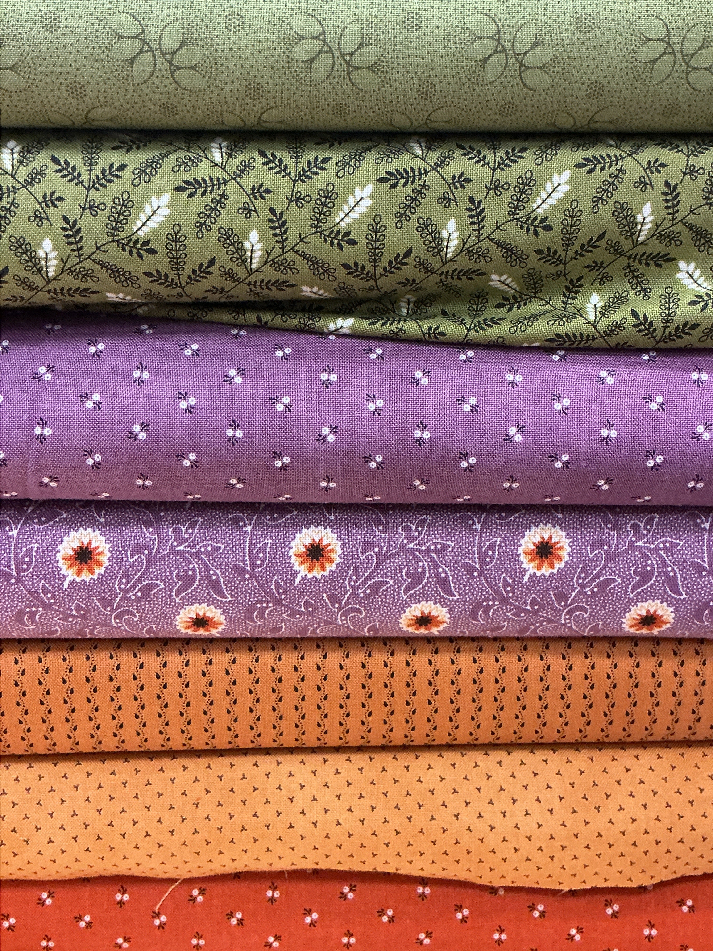 Six-Pack Party quilting fabric bundle with six half-yard cuts and coordinating binding piece