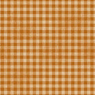Pennyberry Farm Gingham Orange fabric by Kim Diehl, orange and cream check pattern, sold by the half yard